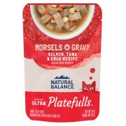 Natural Balance Platefulls Cat Salmon Tuna &amp; Crab in Gravy Pouch 3oz