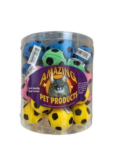 BARRELS OF 4CM SPONGE SOCCER BALLS