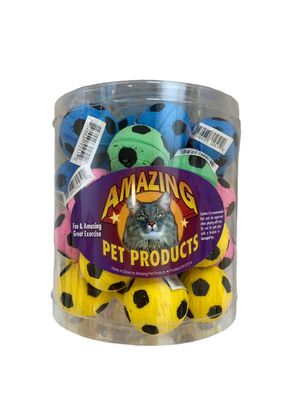 BARRELS OF 4CM SPONGE SOCCER BALLS