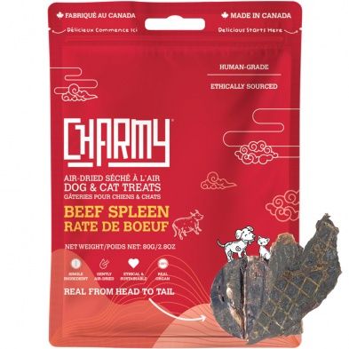 CHARMY PET Dog &amp; Cat Treat Beef Spleen 80g