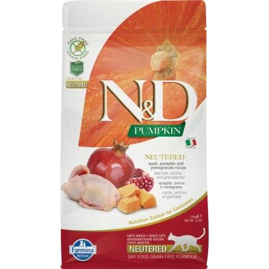 FARMINA N&amp;D PUMPKIN Cat Quail Neutered 1.5kg