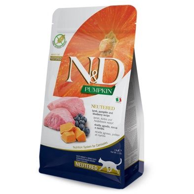 FARMINA N&amp;D PUMPKIN Neutered Cat Lamb 1.5kg