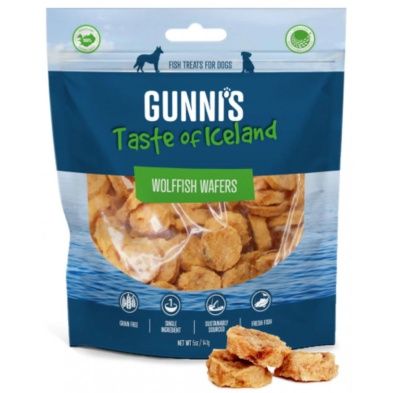 GUNNI&#39;S PET Wolffish Wafers 5oz