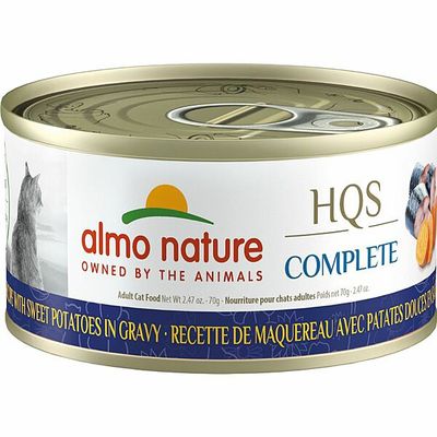 ALMO NATURE HQS  COMPLETE Mackerel w/ Sweet Potatoes in Gravy 70GM