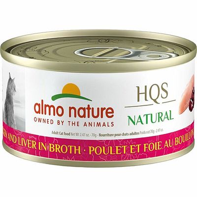 ALMO NATURE HQS NATURAL Chicken &amp; Liver in Broth 70GM