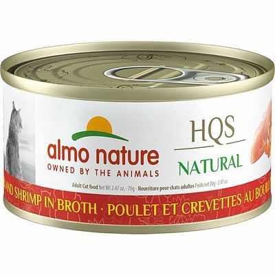 ALMO NATURE HQS NATURAL Chicken &amp; Shrimp in Broth 70GM