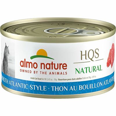 ALMO NATURE HQS NATURAL Tuna in Broth Atlantic Style 70GM