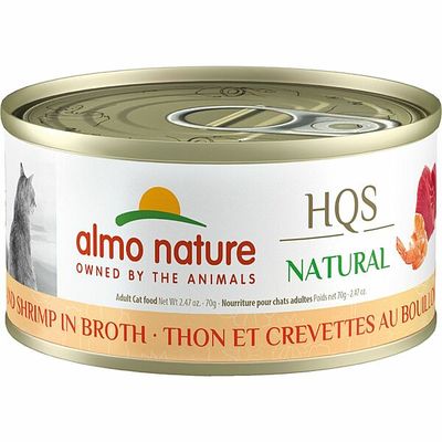 ALMO NATURE HQS NATURAL Tuna &amp; Shrimp in Broth 70GM