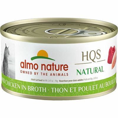 ALMO NATURE HQS NATURAL Tuna &amp; Chicken in Broth 70GM