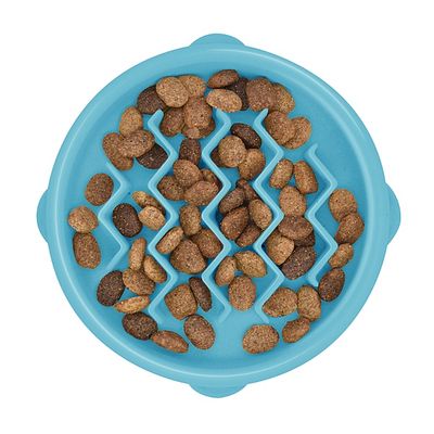 Kitty Slow Feeder Blue Small Cat