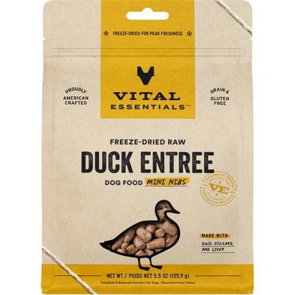 VITAL ESSENTIALS FD Raw Duck Entree Mini Nibs 5.5OZ