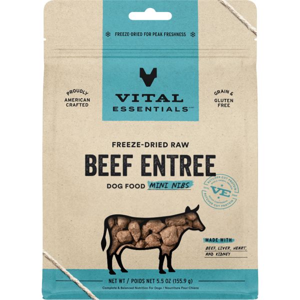 VITAL ESSENTIALS FD Raw Beef Entree Mini Nibs 5.5OZ