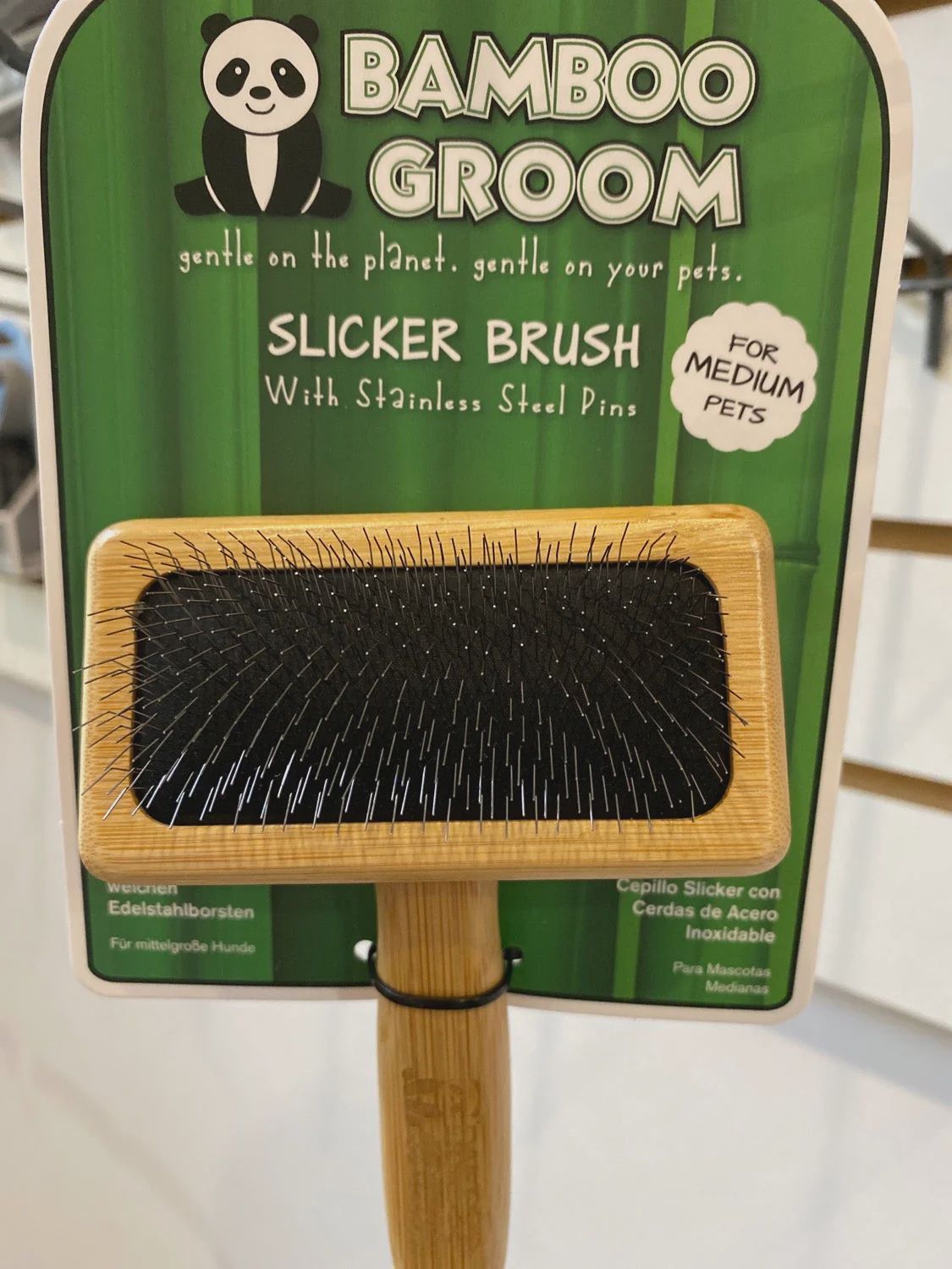 SLICKER BRUSH W/STAINLESS STEEL PINS - MEDIUM