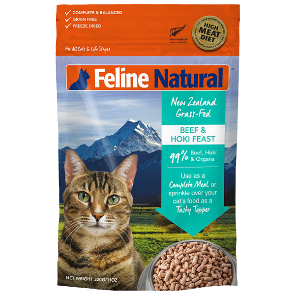Feline Natural Cat Freeze-Dried Beef &amp; Hoki 11oz