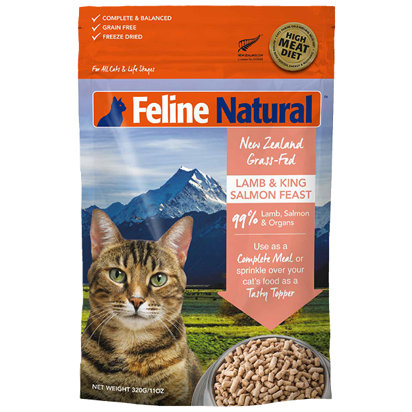 Feline Natural Cat Freeze-Dried Lamb &amp; King Salmon 11oz