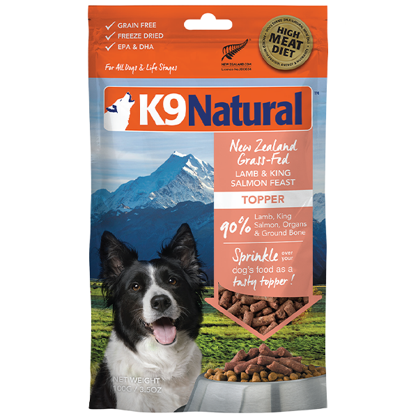 K9 Natural Dog Freeze-Dried Lamb &amp; King Salmon 3.5oz