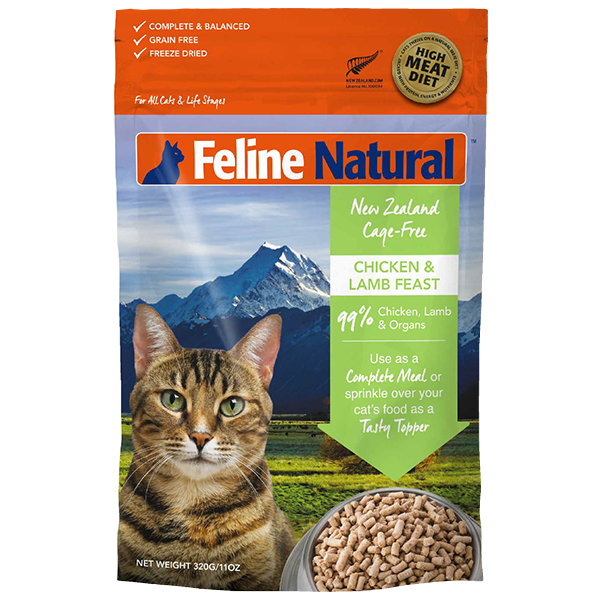 Feline Natural Cat Freeze-Dried Chicken &amp; Lamb 11oz