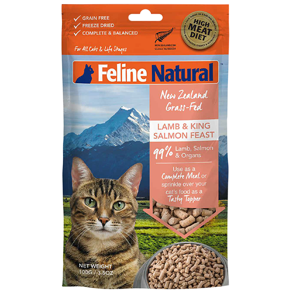 Feline Natural Cat Freeze-Dried Lamb &amp; King Salmon 3.5oz