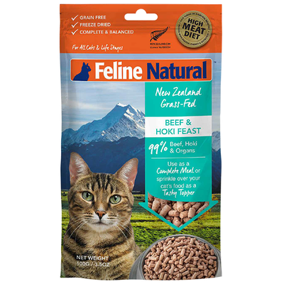Feline Natural Cat Freeze-Dried Beef &amp; Hoki 3.5oz