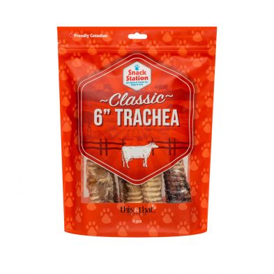 THIS &amp; THAT 6&quot; Beef Trachea 6ct