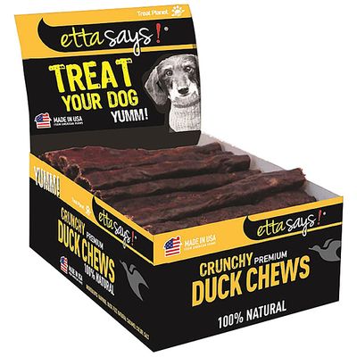 Etta Says Premium Crunchy Duck Chews Bulk 4&quot;