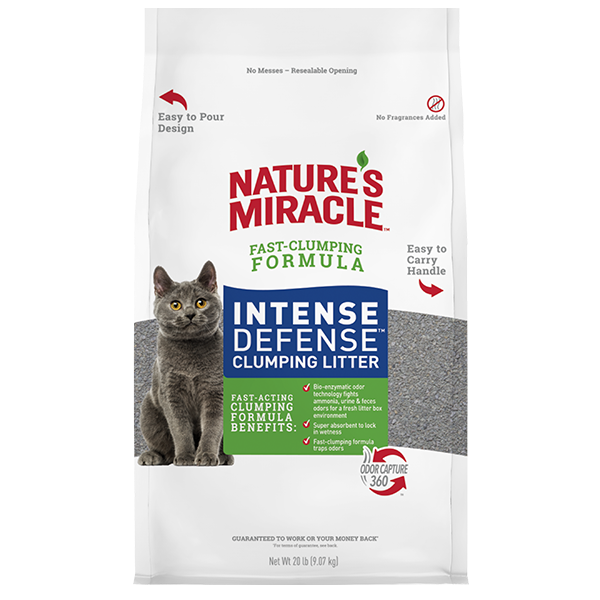 Natures Miracle Intense Defense Clumping Litter 20 lb