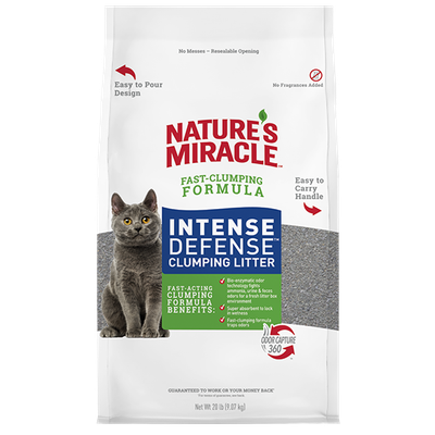 Natures Miracle Intense Defense Clumping Litter 20 lb