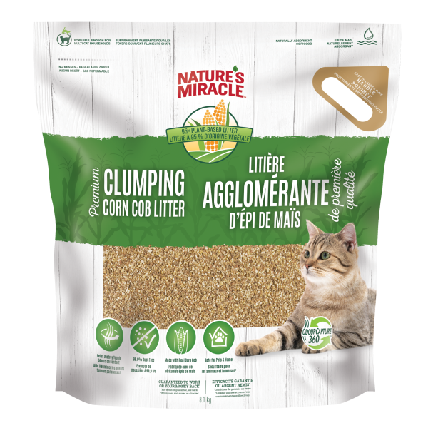 Natures Miracle Premium Clumping Corn Cob Litter 18 lb