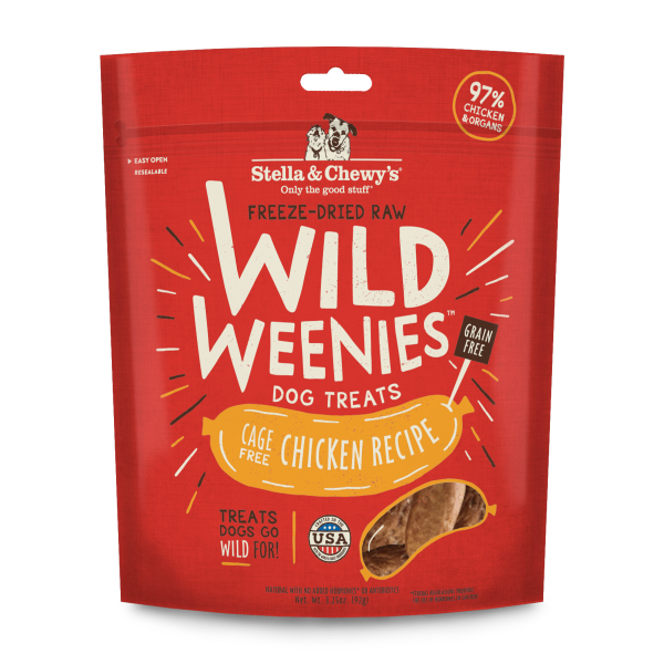 Stella&amp;Chewys Dog Treats Wild Weenies Chicken 3.25 oz