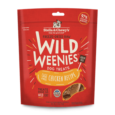 Stella&amp;Chewys Dog Treats Wild Weenies Chicken 3.25 oz