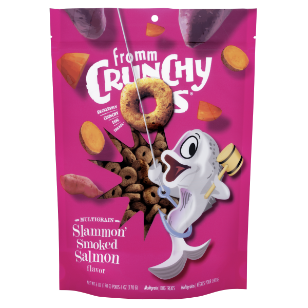 Fromm Dog Crunchy Os Slammon&#39; Smoked Salmon Treats 6 oz
