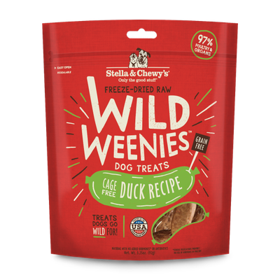 Stella&amp;Chewys Dog Treats Wild Weenies Duck 3.25 oz