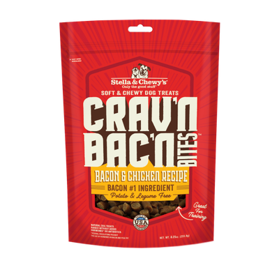 Stella&Chewys Dog Treats Crav'n Bac'n Bites Bacn&Chkn 8.25oz