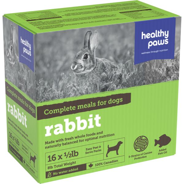 Healthy Paws Frozen Complete Dinner Rabbit 8LB