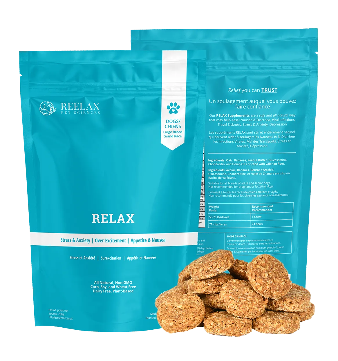 REELAX PET SCIENCES - FUNCTIONAL TREATS Relax - LARGE BREED 200g