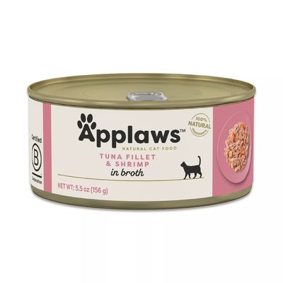 Applaws Tuna Fillet &amp; Shrimp in Broth 5.5oz