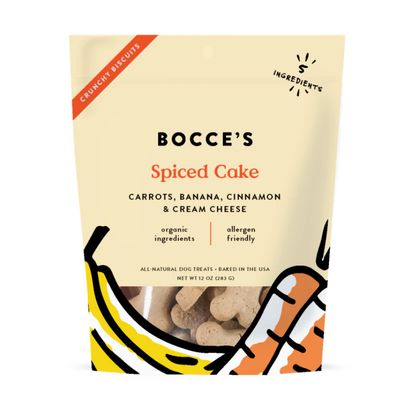 Bocce&#39;s Bakery - Spiced Cake Small Batch Dog Biscuits - 12oz