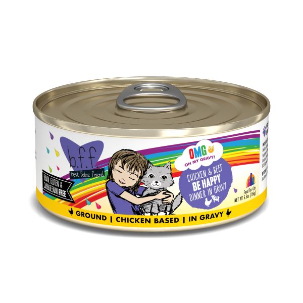 BFF Cat OMG Chicken &amp; Beef Be Happy 5.5 oz