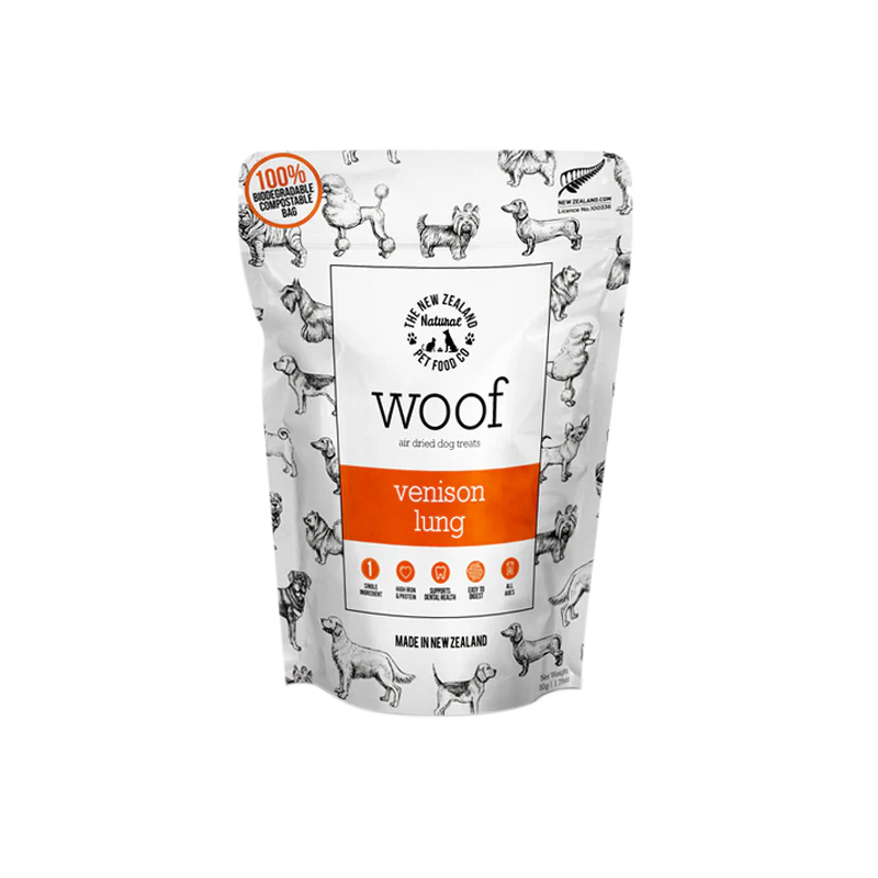 NZ Natural Pet Food Co- Dog Air Dried Treats - Venison Lung 50g