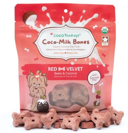 CocoTherapy - Coco-Milk Bones - Red Velvet, 6 oz