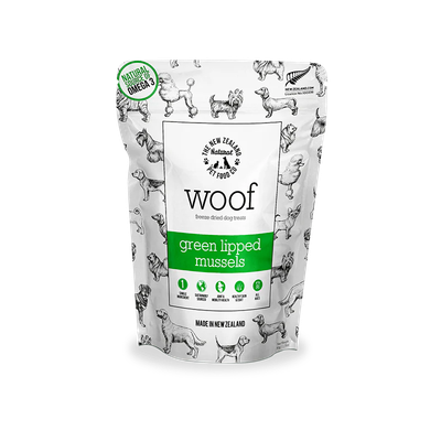 NZ Natural Pet Food Co- Freeze Dried- Treats - Woof - Green Lipped Mussels Treat 50g