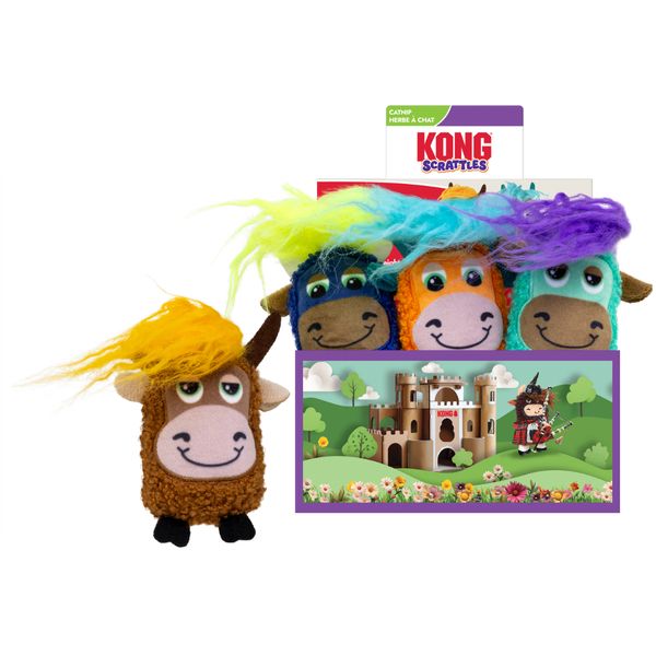 KONG Scrattles Highland Cow PDQ Cat