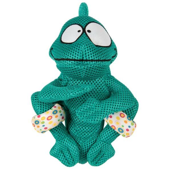 Chameleon Squeaker Plush Teal Medium