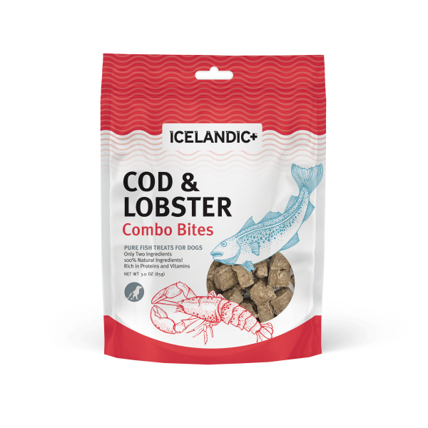 Icelandic+ Dog Combo Bites Cod &amp; Lobster 3 oz