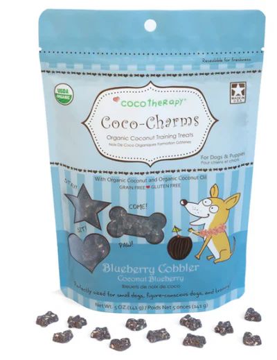 CocoTherapy Coco-Charms Training Treats – Blueberry Cobbler, 5 oz