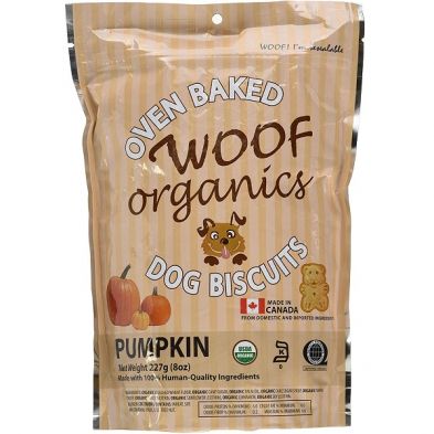 Woof Organic Dog Biscuits Pumpkin 227g