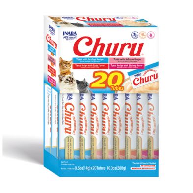 INA Churu Puree Tuna Seafood Variety BOX 20pk 10oz