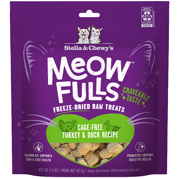 Stella&amp;Chewys Cat Treats Meowfulls Turkey &amp; Duck 1.5 oz