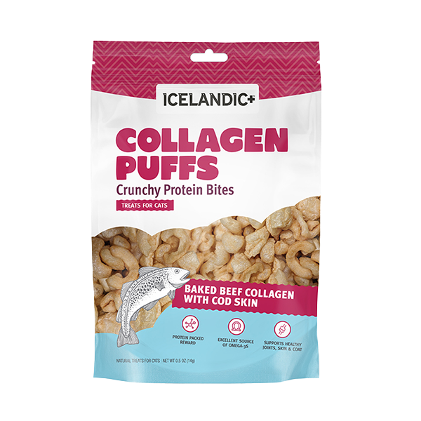 Icelandic+ Cat Beef Collagen Puffs Mini w/Fish 0.5 oz