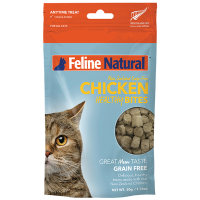 Feline Natural Cat Treats Healthy Bites Chicken 1.76oz